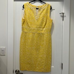 Tahari Dress Sz 16 stunning yellow